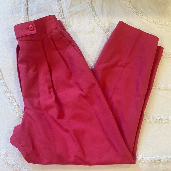 Vintage Braemar Barbie Pink Pleated Trousers Size 12 - Picture 1 of 10